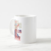 Merica 4th Of 7月の花火トランプ独立おもしろいした コーヒーマグカップ (正面左)