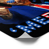 Merica 4th Of 7月の花火トランプ独立おもしろいした ポスター (角)