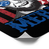 Merica Abraham Lincoln 7月の4thシャツメンズアメリ ポスター (角)