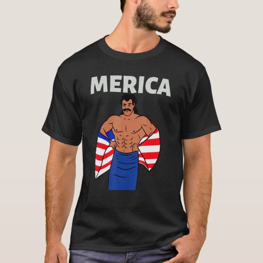 Merica American Mullet Business In Front Party In  Tシャツ (正面)