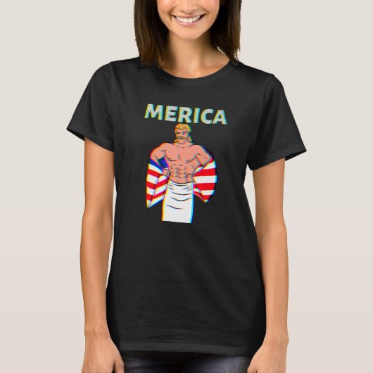 Merica American Mullet Business In Front Party In  Tシャツ (正面)