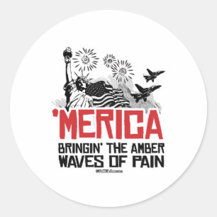 'Merica - Bringin'痛みの琥珀の波 ラウンドシール