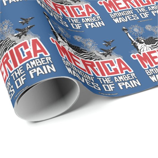 「Merica - Bringin」苦痛のこはく色の波 ラッピングペーパー (ロールコーナー)