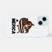 Merica cat iPhone 15ケース (裏面横)
