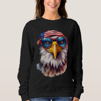 Merica Patriotic Bald Eagle 4th Of July USA Americ スウェットシャツ