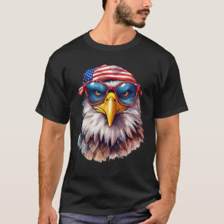 Merica Patriotic Bald Eagle 4th Of July USA Americ Tシャツ