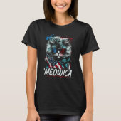 Merica Patriotic Persian Cat Meowica 4th of July C Tシャツ (正面)