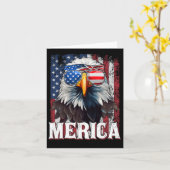 Merica - Patriotic Usa Eagle Of Freedom - 4 Of J カード (黄色い花)