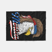 Merica - Patriotic Usa Eagle Of Freedom - 4 Of J フリースブランケット (正面(横))