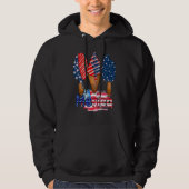 Merica Popsicle 4th of 7月赤白青USA Fla パーカ (正面)