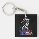 Merica Trump American Flag USA キーホルダー (正面)