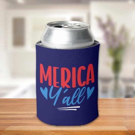 'Merica Y'all 4th of July – Bold Patriotic 缶クーラー