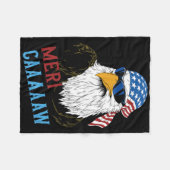 Mericaaaaw Eagle Mullet 7月4日アメリカ合衆国 フリースブランケット (正面(横))