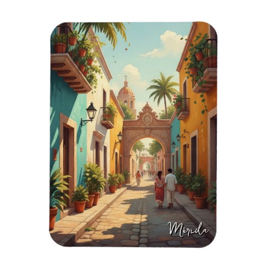 Merida Mexico Travel マグネット (縦)