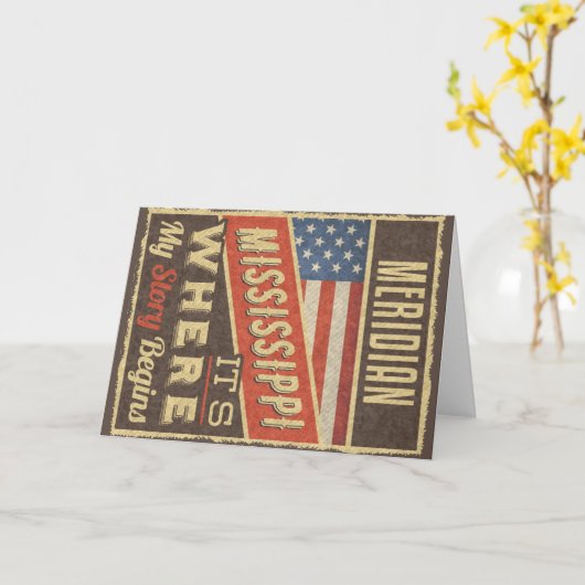 Meridian Mississippi カード (黄色い花)