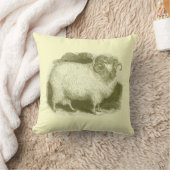 Merinoヒツジ1837年 クッション (ブランケット)