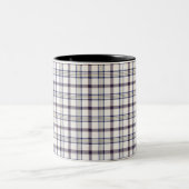 Merino White and Blue Zodiac Plaid ツートーンマグカップ (中央)