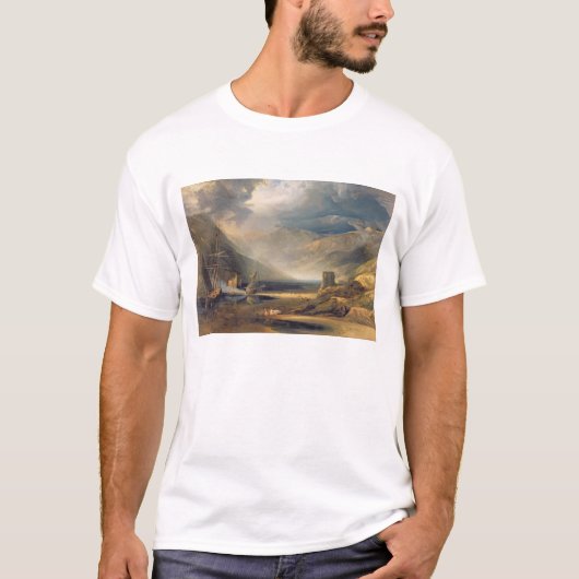 Merionethshireの海岸で渡る嵐 Tシャツ (正面)