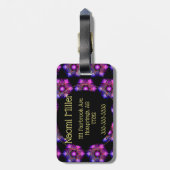 Merkabahの曼荼羅パターン ラゲッジタグ (裏面縦)