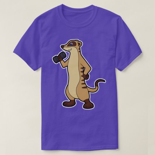 Merkat Strength Training with Dumbell Tシャツ (デザイン正面)