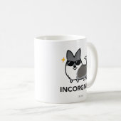 MerleのカーディガンのコーギーのIncorgnitoの青いマグ コーヒーマグカップ (正面右)
