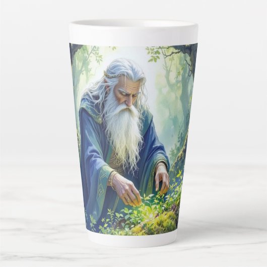 Merlin Practicing Herbalism Latte Mug カフェラテマグ (正面)