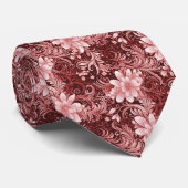 Merlot Floral Batik ネクタイ (ロール)