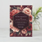 Merlot Poetic Bloom Wedding 招待状 (スタンド正面)