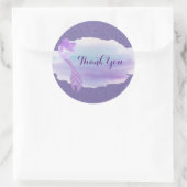 Mermaidありがとうラベル、水の色スプラッシュ ラウンドシール (バッグ)