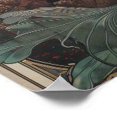 Mermaidお洒落 Poster with Ginボトル-ファンタジー ポスター (角)