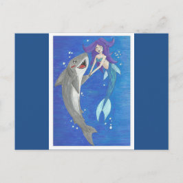 MermaidとShark Friendsはがき ポストカード