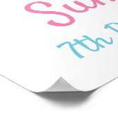 MermaidとUnicornプール誕生日パーティーへようこそ ポスター (角)