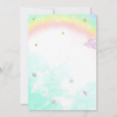 MermaidとUnicorn誕生日の招待ガールパーティー 招待状 (裏面)