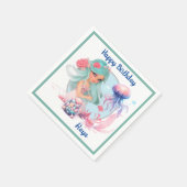 Mermaidのパーソナライズパーティー スタンダードカクテルナプキン (角)