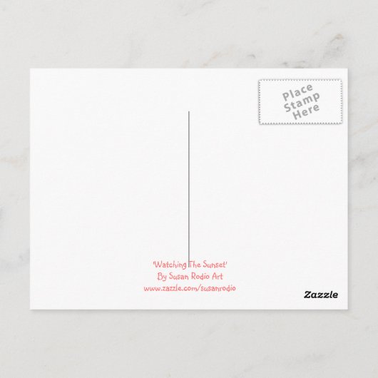 Mermaidはがき – 「夕焼けを見る」 ポストカード (裏面)