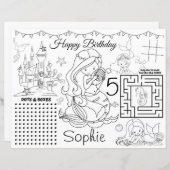 Mermaidアクティビティシート、Mermaidカラーリングページゲーム (正面/裏面)