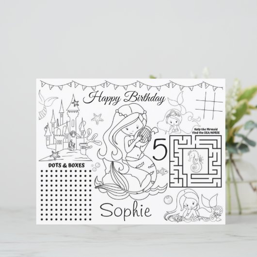 Mermaidアクティビティシート、Mermaidカラーリングページゲーム (スタンド正面)