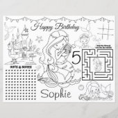 Mermaidアクティビティシート、Mermaidカラーリングページゲーム (正面)