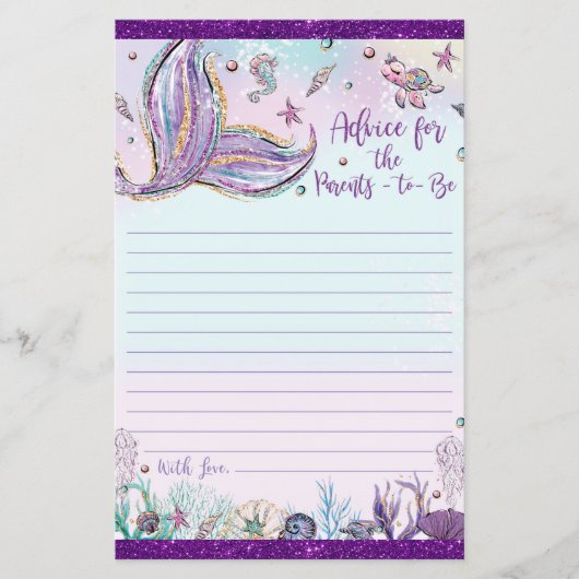 Mermaidアドバイスで親をメッセージカードにする (正面)