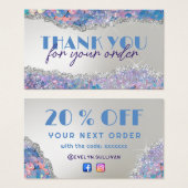 Mermaidグリッター続行割引カード (正面&裏面)