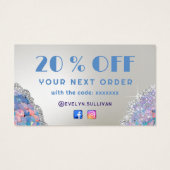 Mermaidグリッター続行割引カード (裏面)