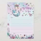 Mermaidタイムカプセルメッセージがあなたにカー空白のド 招待状 (正面/裏面)