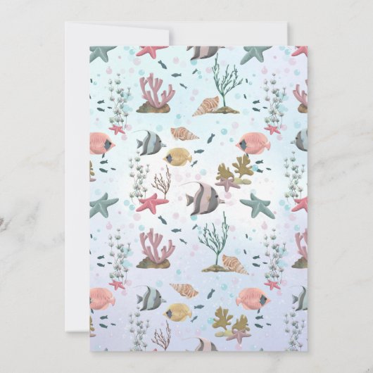 Mermaidタイムカプセルメッセージがあなたにカー空白のド 招待状 (裏面)