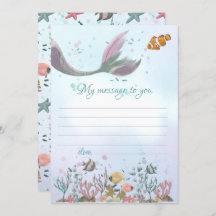 Mermaidタイムカプセルメッセージがあなたにカー空白のド