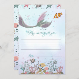 Mermaidタイムカプセルメッセージがあなたにカー空白のド 招待状