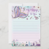 Mermaidタイムカプセルメッセージがあなたにカー空白のド 招待状 (正面)