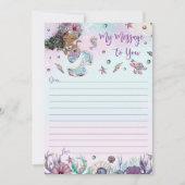 Mermaidタイムカプセルメッセージがあなたにカー空白のド 招待状 (正面)