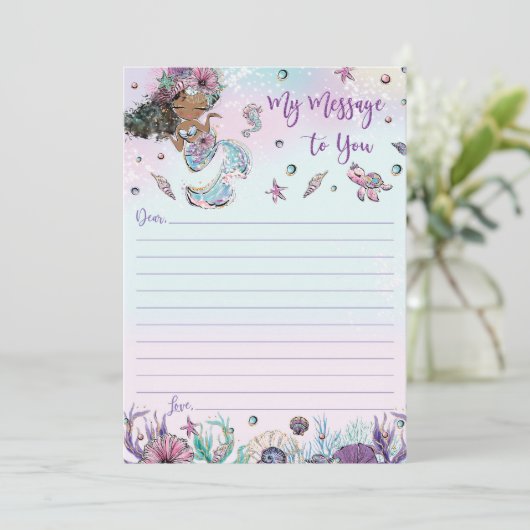 Mermaidタイムカプセルメッセージがあなたにカー空白のド 招待状 (スタンド正面)