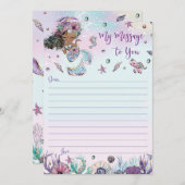 Mermaidタイムカプセルメッセージがあなたにカー空白のド 招待状 (正面/裏面)