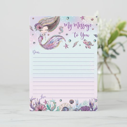 Mermaidタイムカプセルメッセージがあなたにカー空白のド 招待状 (スタンド正面)